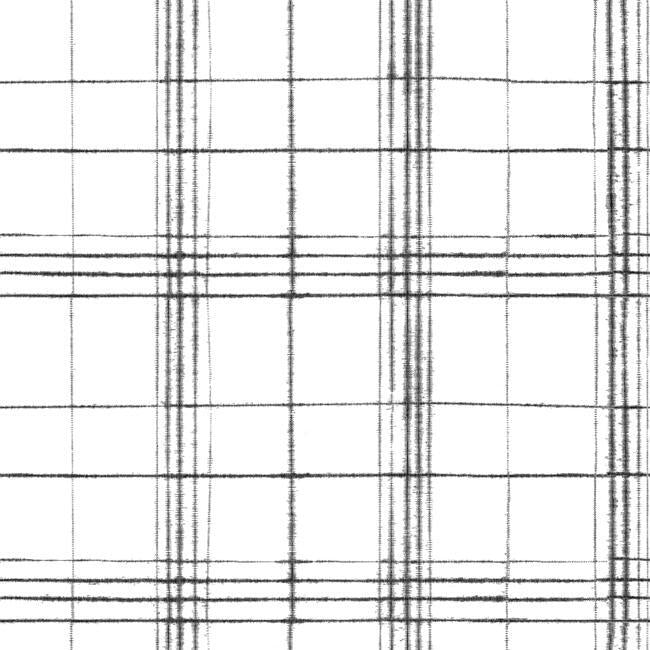 media image for Farmhouse Plaid Wallpaper in Black and White from the Simply Farmhouse Collection by York Wallcoverings 284