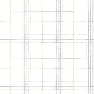 product image of Farmhouse Plaid Wallpaper in Grey and White from the Simply Farmhouse Collection by York Wallcoverings 52