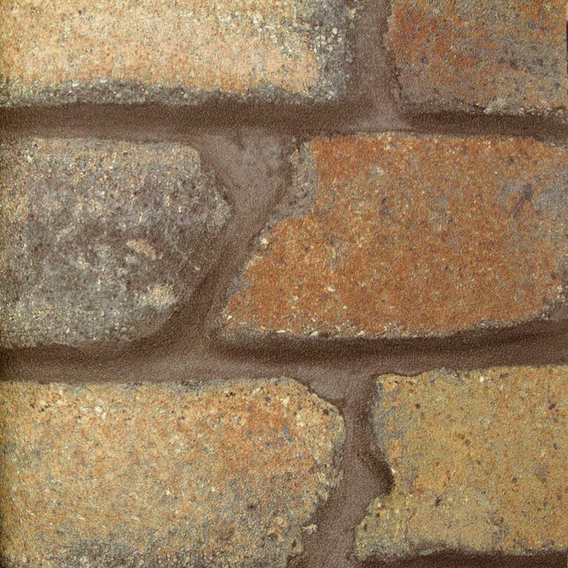 media image for sample faux brick wallpaper in brown by julian scott 1 297
