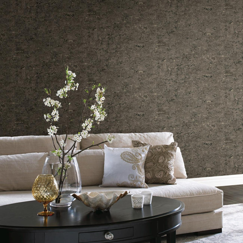 media image for Faux Cork Peel & Stick Wallpaper in Black by RoomMates for York Wallcoverings 284