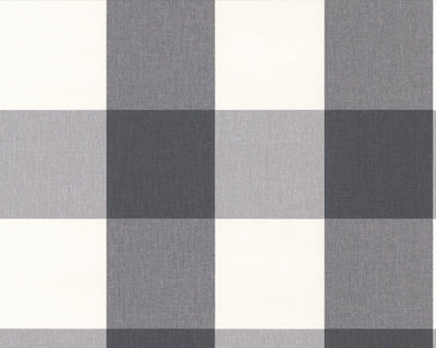 product image for Faux Fabric Wallpaper in Grey and White design by BD Wall 45