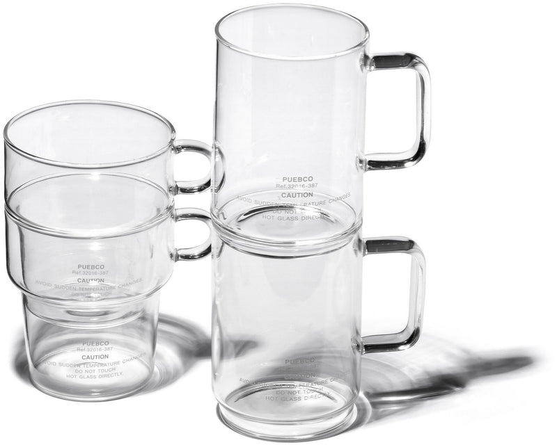 media image for borosilicate glass mug deep stacking design by puebco 16 222