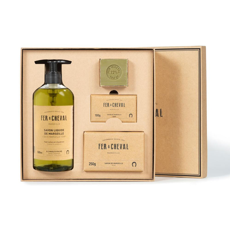media image for fer a cheval marseille olive soap gift set 1 277