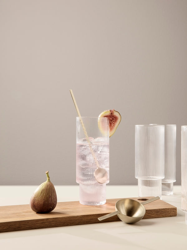 media image for Ripple Long Drink Glass Set by Ferm Living 298