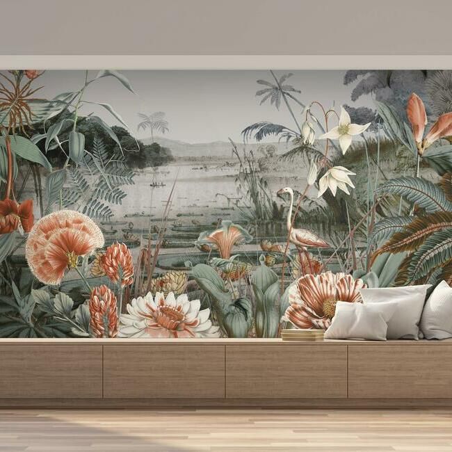 media image for Floating Gardens Wall Mural in Grey from the Murals Resource Library by York Wallcoverings 263
