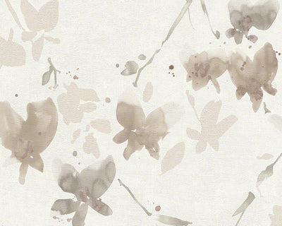 product image of Floral Blossom Wallpaper in Ivory and Brown design by BD Wall 531