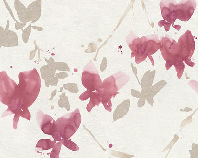 product image for Floral Blossom Wallpaper in Ivory and Red design by BD Wall 61