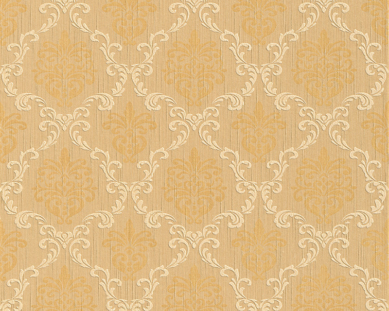 media image for Floral Trellis Wallpaper in Beige and Oranges design by BD Wall 237