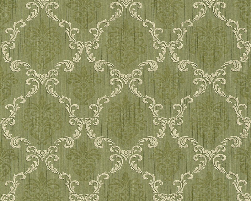 media image for Floral Trellis Wallpaper in Green design by BD Wall 213