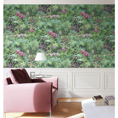 product image for Floral Wallpaper in Green and Purple from the French Impressionist Collection by Seabrook Wallcoverings 59
