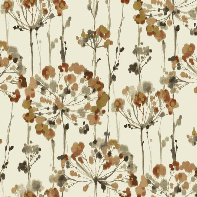 media image for Flourish Wallpaper in Orange design by Candice Olson for York Wallcoverings 226