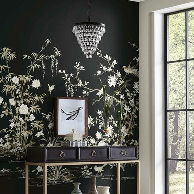 product image for Flowering Vine Chino Wall Mural in Black from the Ronald Redding 24 Karat Collection by York Wallcoverings 33
