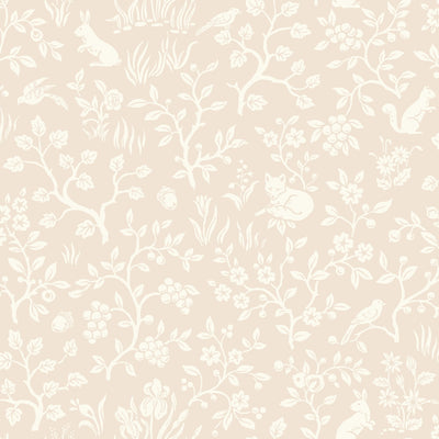 product image for Fox & Hare Wallpaper in Pink from the Magnolia Home Vol. 3 Collection by Joanna Gaines 12