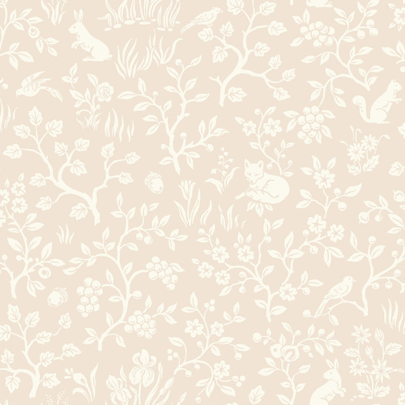 media image for Fox & Hare Wallpaper in Pink from the Magnolia Home Vol. 3 Collection by Joanna Gaines 245