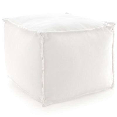 product image for solid white indoor outdoor pouf by annie selke solwhpf 1 5