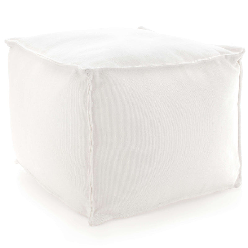 media image for solid white indoor outdoor pouf by annie selke solwhpf 1 280