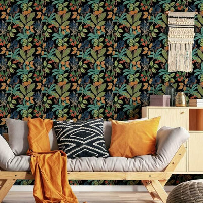 product image for Funky Jungle Peel & Stick Wallpaper in Black and Green by RoomMates for York Wallcoverings 41