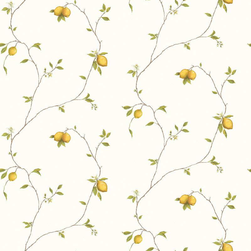 media image for Trailing Lemons Yellow Wallpaper from the Kitchen Recipes Collection by Galerie Wallcoverings 236