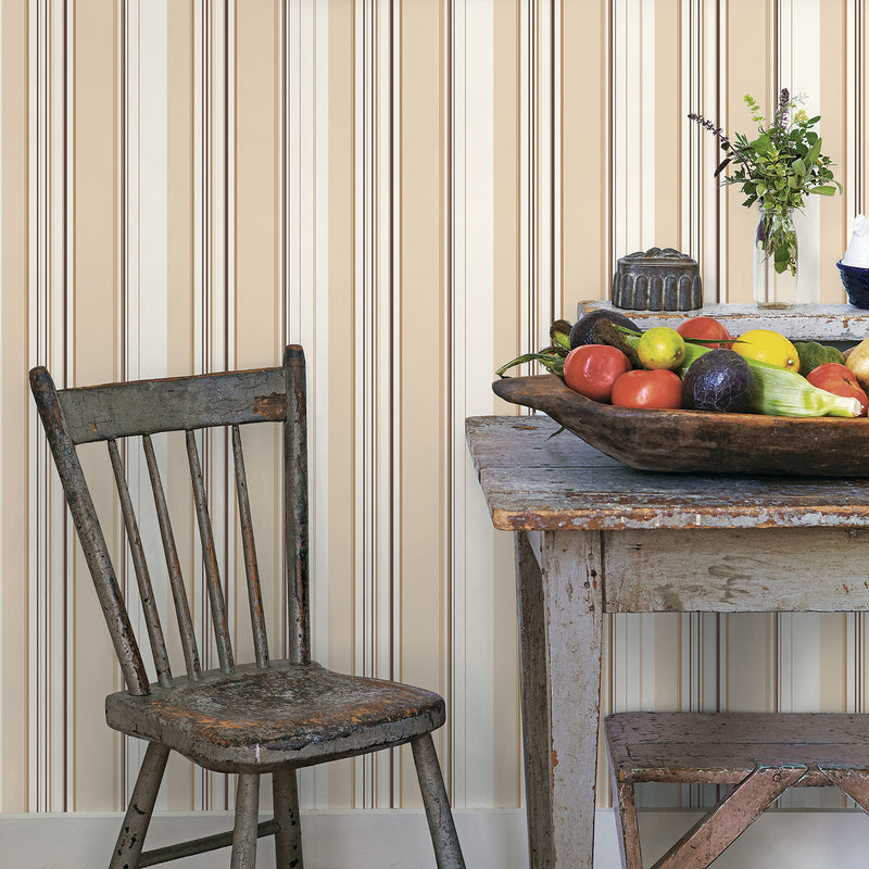 media image for Abstract Stripes Cream/Brown Wallpaper from the Kitchen Recipes Collection by Galerie Wallcoverings 248