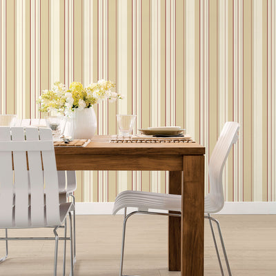 product image for Abstract Stripes Cream/Red Wallpaper from the Kitchen Recipes Collection by Galerie Wallcoverings 0