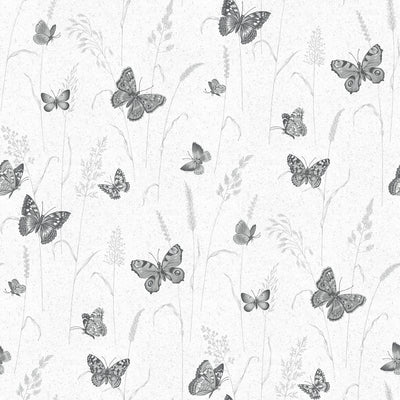 product image of Meadow Butterfly Grey/Black Wallpaper from the Kitchen Recipes Collection by Galerie Wallcoverings 584