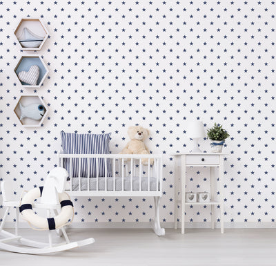 product image for Deauville Stars White/Navy Wallpaper from the Deauville 2 Collection by Galerie Wallcoverings 71