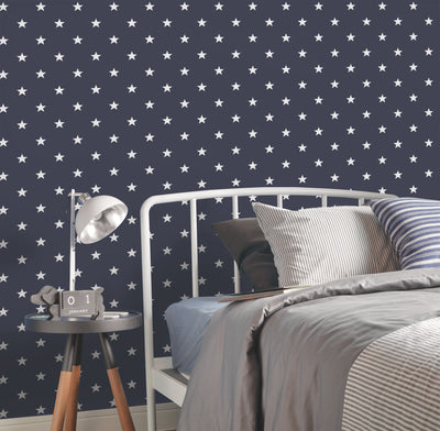 product image for Deauville Stars Navy Wallpaper from the Deauville 2 Collection by Galerie Wallcoverings 80