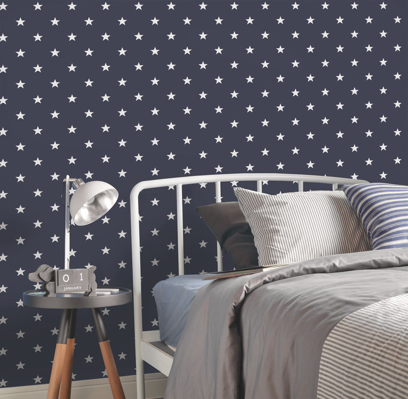 media image for Deauville Stars Navy Wallpaper from the Deauville 2 Collection by Galerie Wallcoverings 265
