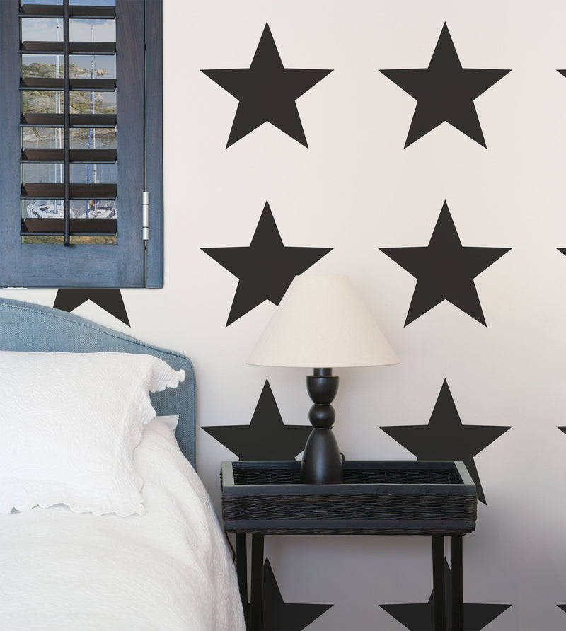media image for Big Star Black Wallpaper from the Deauville 2 Collection by Galerie Wallcoverings 20