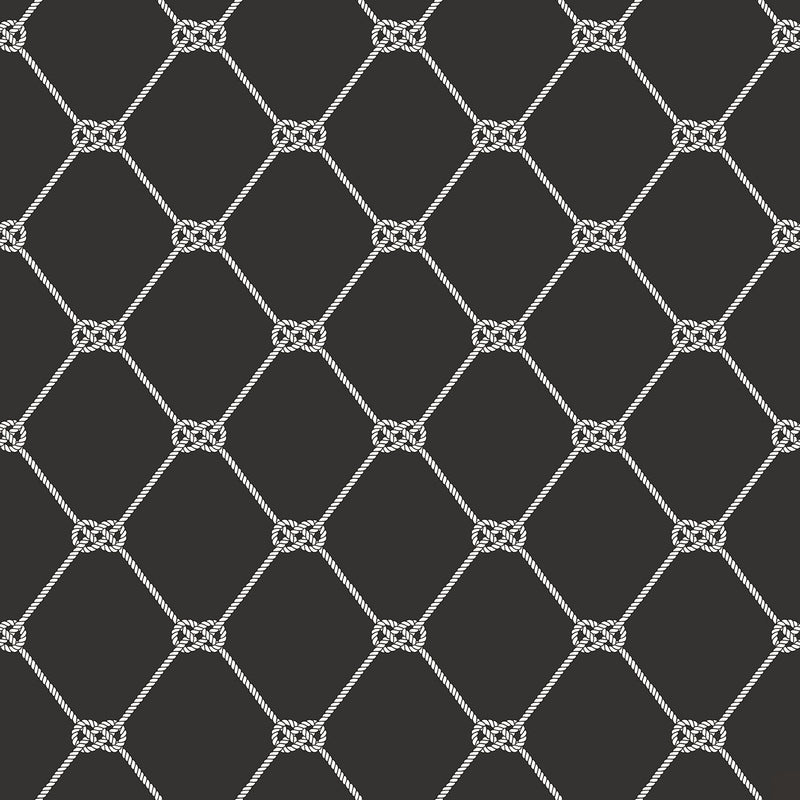 media image for Rope Black Wallpaper from the Deauville 2 Collection by Galerie Wallcoverings 238