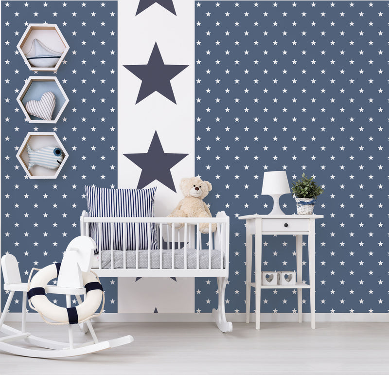 media image for Deauville Stars Marine Wallpaper from the Deauville 2 Collection by Galerie Wallcoverings 240