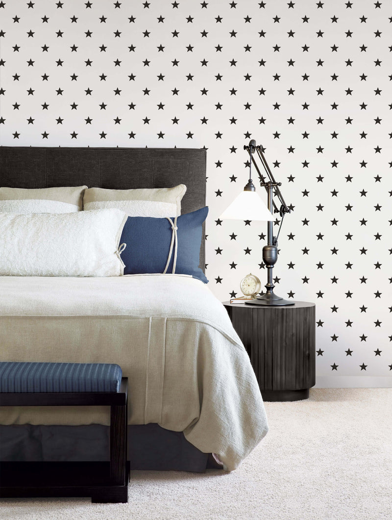 media image for Deauville Stars Black Wallpaper from the Deauville 2 Collection by Galerie Wallcoverings 292