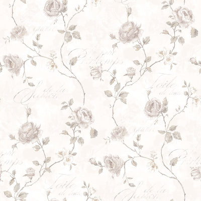 product image for Calligraphy Rose Neutral Wallpaper from the Vintage Roses Collection by Galerie Wallcoverings 34