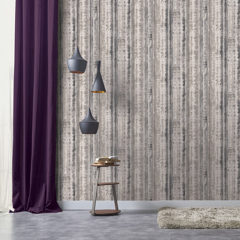 media image for Corrugated Metal Grey Wallpaper from the Grunge Collection by Galerie Wallcoverings 251