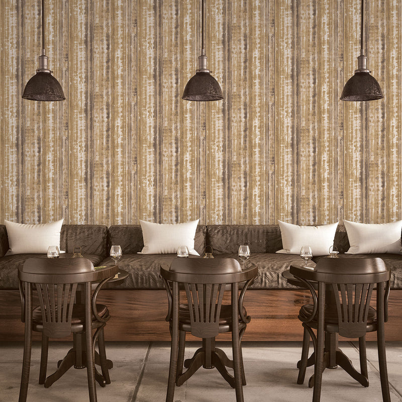 media image for Corrugated Metal Gold Wallpaper from the Grunge Collection by Galerie Wallcoverings 273