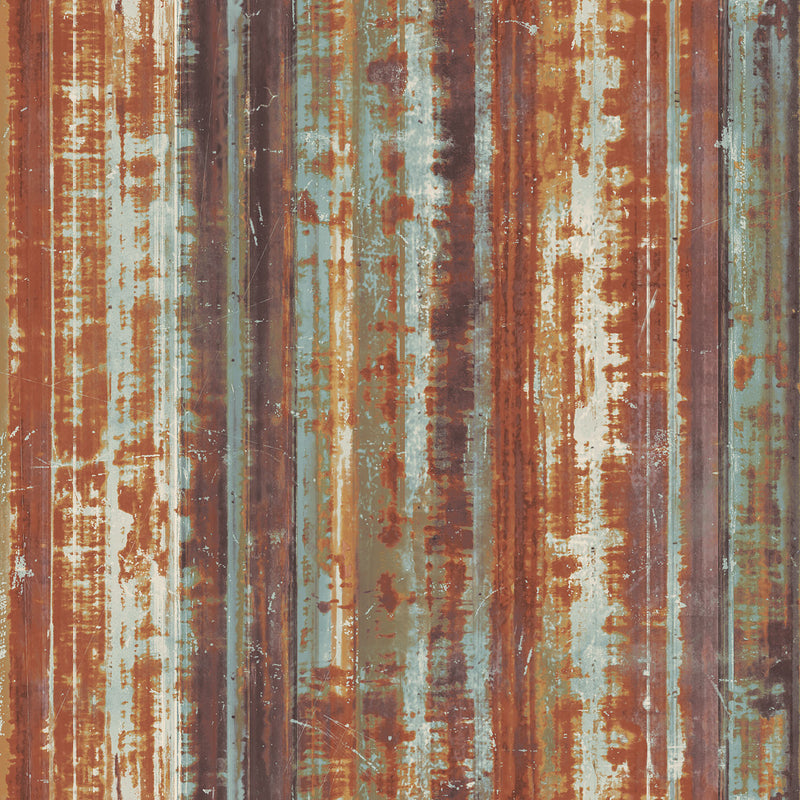 media image for Corrugated Metal Rust Wallpaper from the Grunge Collection by Galerie Wallcoverings 235