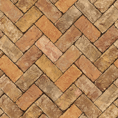 product image of Herringbone Brick Orange/Brown Wallpaper from the Just Kitchens Collection by Galerie Wallcoverings 518