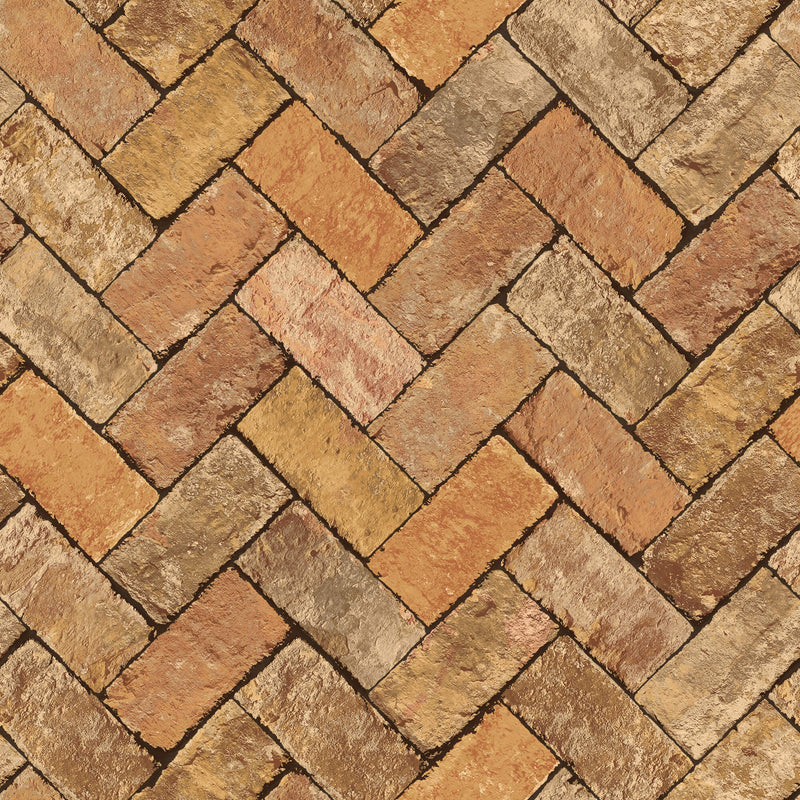 media image for Herringbone Brick Orange/Brown Wallpaper from the Just Kitchens Collection by Galerie Wallcoverings 296