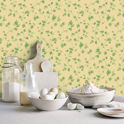 product image for Just Ivy Yellow/Green Wallpaper from the Just Kitchens Collection by Galerie Wallcoverings 51