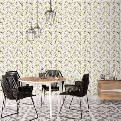 product image for Olive Drupe Green/Black Wallpaper from the Just Kitchens Collection by Galerie Wallcoverings 95