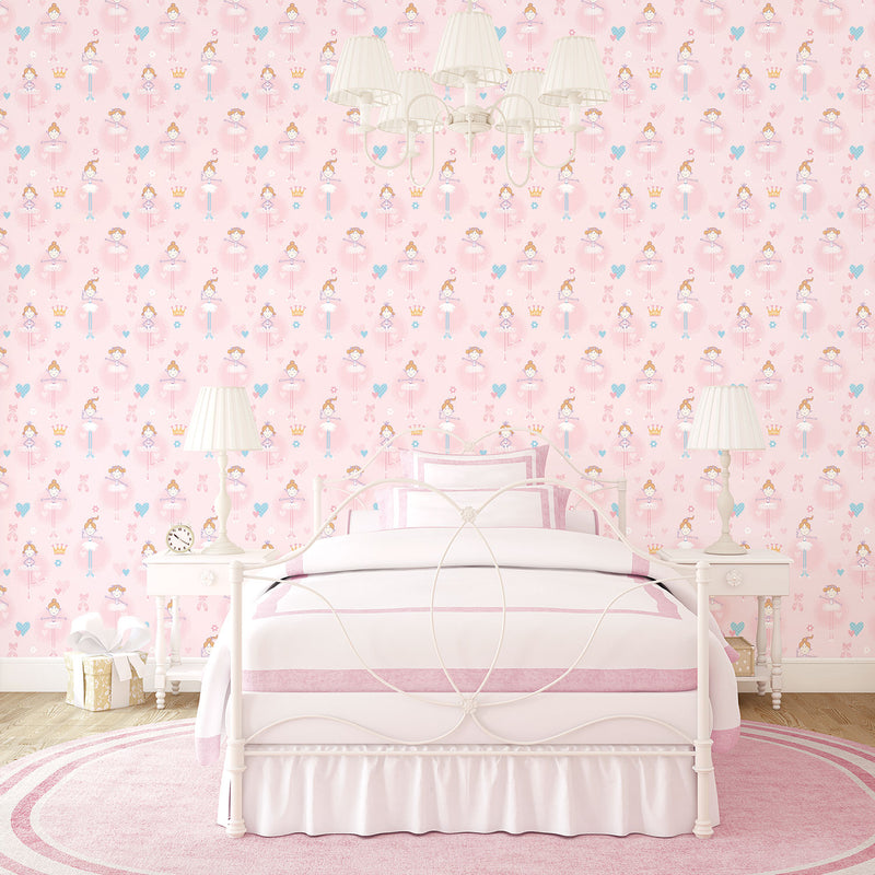 media image for Ballerina Pink Wallpaper from the Just 4 Kids 2 Collection by Galerie Wallcoverings 255