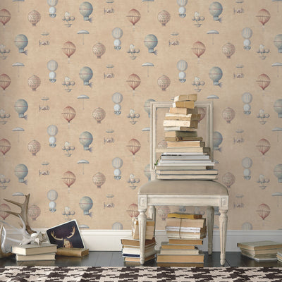 product image for Air Ships Yellow/Gold Wallpaper from the Nostalgie Collection by Galerie Wallcoverings 81
