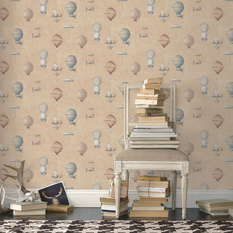 media image for Air Ships Yellow/Gold Wallpaper from the Nostalgie Collection by Galerie Wallcoverings 27