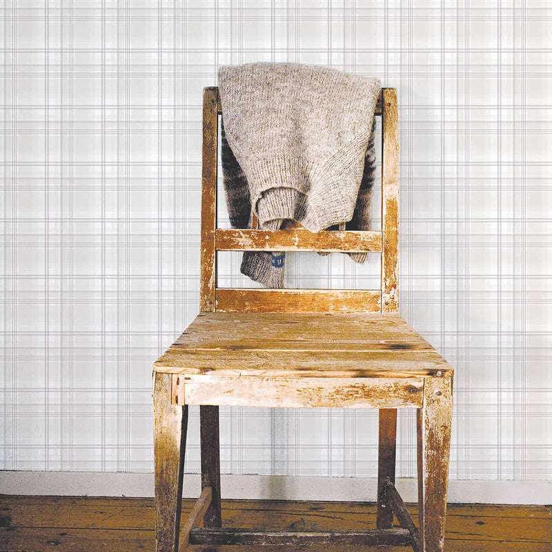 media image for Nordic Elements Check Plaid Wallpaper in Cream 26