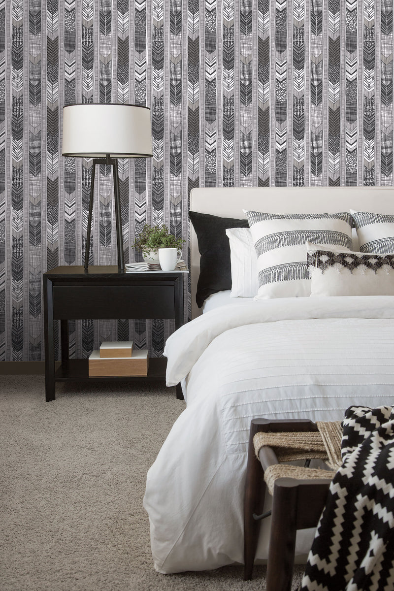 media image for Arrows Black Wallpaper from the Global Fusion Collection by Galerie Wallcoverings 262