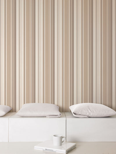 product image for GF Stripe Brown Wallpaper from the Global Fusion Collection by Galerie Wallcoverings 0