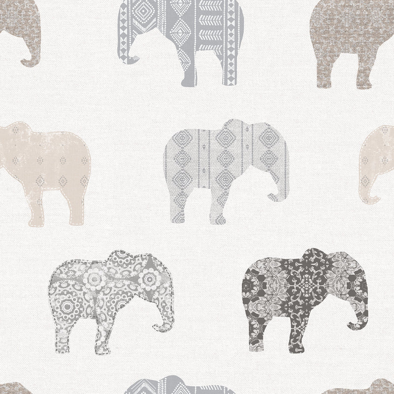 media image for Elephant Neutral Wallpaper from the Just 4 Kids 2 Collection by Galerie Wallcoverings 274