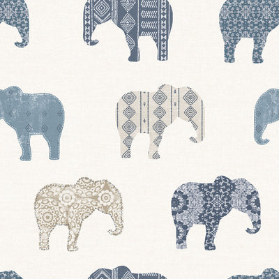 product image of Elephant Blue Wallpaper from the Just 4 Kids 2 Collection by Galerie Wallcoverings 588