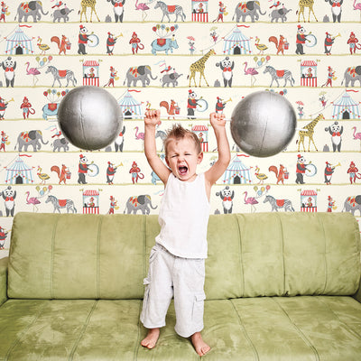 product image for Circus Blue/Red Wallpaper from the Just 4 Kids 2 Collection by Galerie Wallcoverings 91