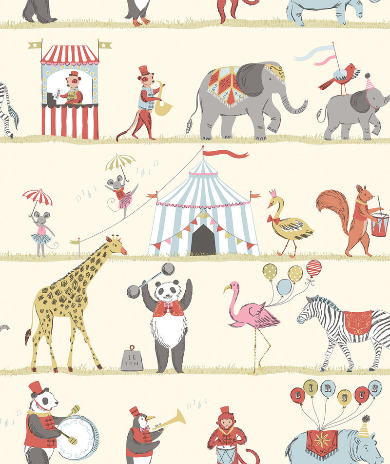 media image for Circus Blue/Red Wallpaper from the Just 4 Kids 2 Collection by Galerie Wallcoverings 226